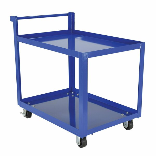 Vestil Steel Service Cart, 2 Shelves, 28 x 40, Steel, 2 Shelves, 1000 lb SCS2-2840